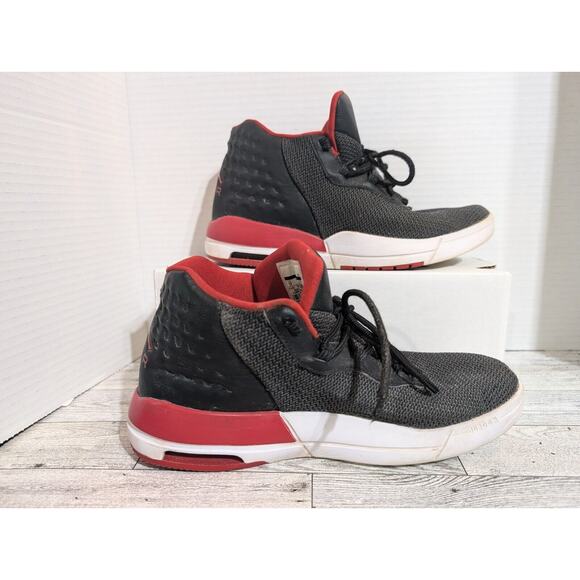 Nike Jordan Academy BG Youth shoes Size 5 Youth 5Y Black/Gym Red-White - Picture 1 of 8